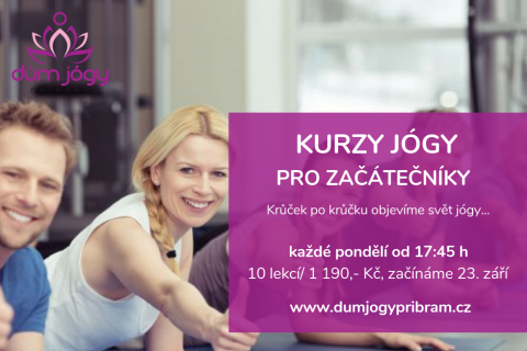 Uzavřený kurz JÓGY PRO ZAČÁTEČNÍKY - začínáme 23. září 19