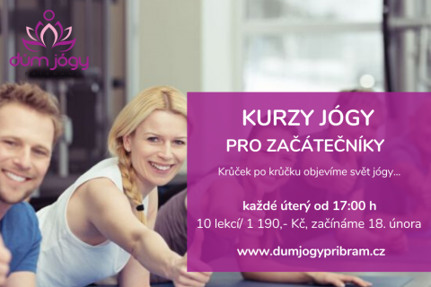 Uzavřený KURZ JÓGY PRO ZAČÁTEČNÍKY - začínáme 18. února 20